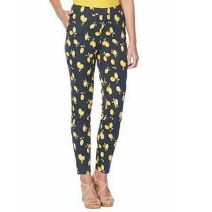 Lemon Way 14 Lemon Print Flawless Twill Pull-On Ankle Pant